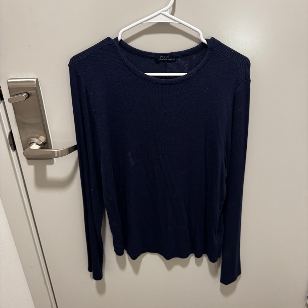nuuds Deep Navy Ribbed Tshirt